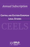 Annual Subscriptions of Central and Eastern European Legal Studies