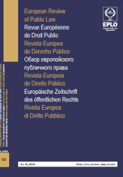 European Review of Public Law Cover of Vol. 36, no 4, (134)