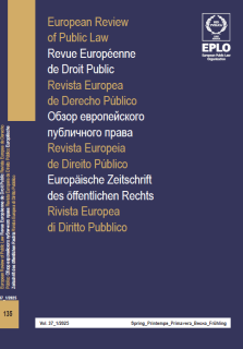 European Review of Public Law Cover of Vol. 36, no 3, (133)