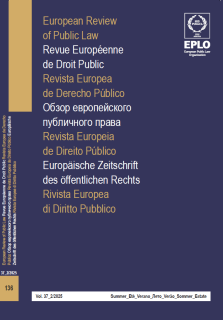 European Review of Public Law Cover of Vol. 37, no 2, (136)